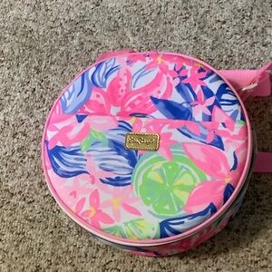 Lilly‎ Pulitzer Pink and Blue Floral picnic bag
